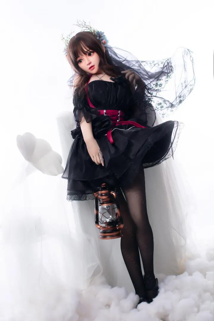 149cm (4ft11) C-Cup Petite & Lightweight Silicone Head + TPE Body Hybrid Sex Doll Linlan, Head Convallaria